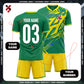 2026 World Cup Custom Custom Green & Yellow Football Jersey Kit | Personalized Name, Number, Logo