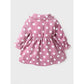 Newborn Baby Girl Clothes Baby Girl Dress Ruffle Collar Long Sleeve Polka Dots Dress Infant Baby Girl Fall Winter Dress Pink 22010020