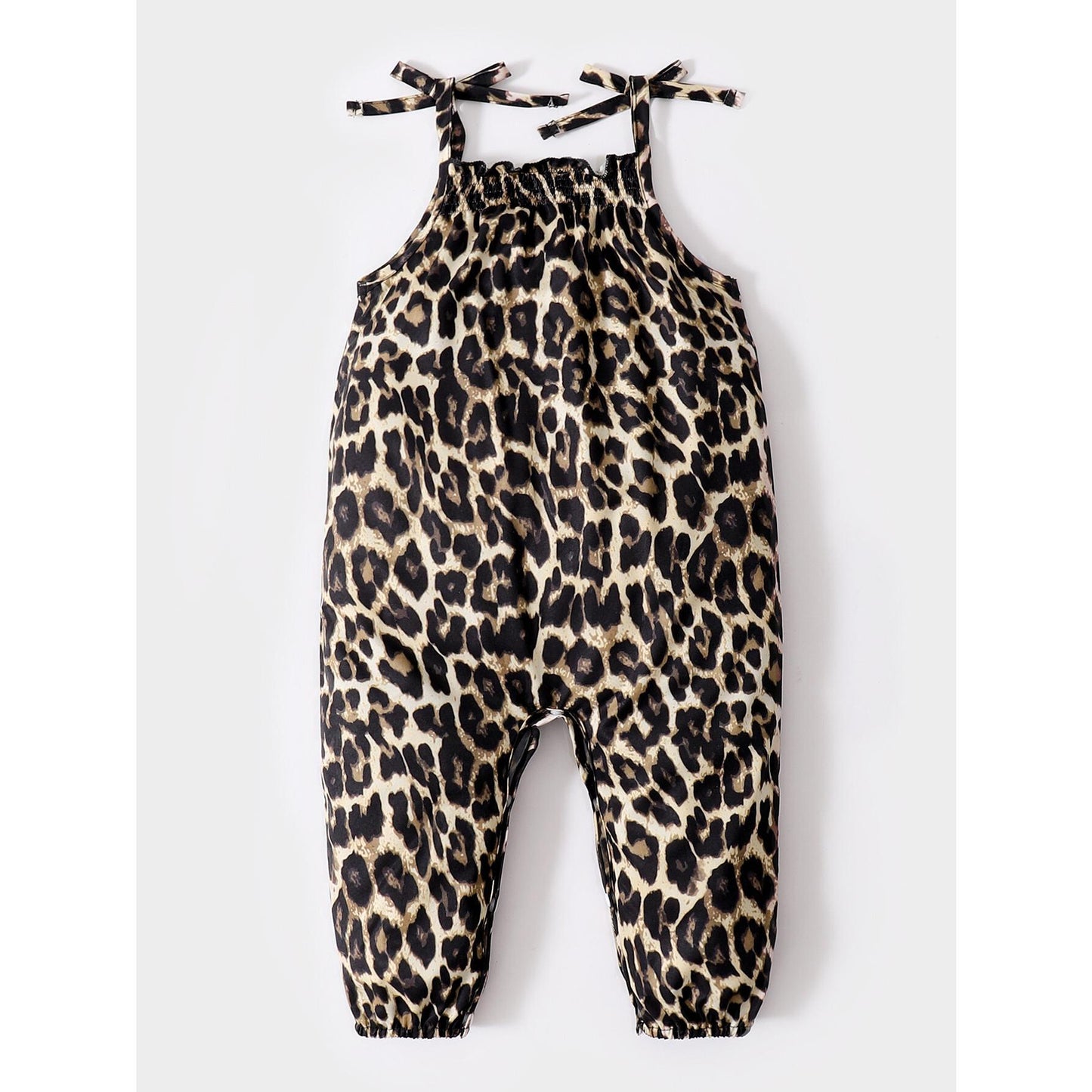 Infant Baby Girl Clothes Strap Pants Outfits Infant Baby Girl One Piece Jumpsuit Leopard Bodysuit22101109-1