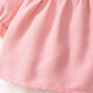 kid fashion Girl Clothes Girl Dress Long Sleeve Dress Ruffle Embroidered Floral Collar Dress  Fall Dress Pink 22009660-1