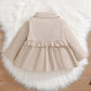 Infant Kids Girls Clothes Kids Girls Long Sleeve Lapel Coat Tops Baby Girl Fall Winter Coat Tops ApricotTT-SH-22107515