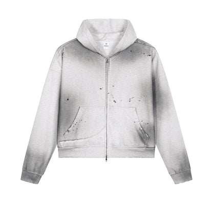 Men Hoodie Double-ended Zipper Pullover High Quality Blank Zip up Hoodies Fleece Cotton 350g Mens Hooded Jacket