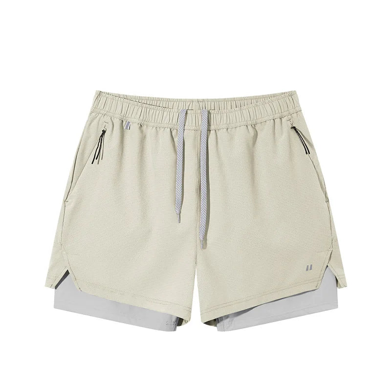 2026 Spring and Summer High Quality Two-in-one Breathable Sports Shorts New Outdoor Lightweight Upf50+ Sun protection Hot Shorts