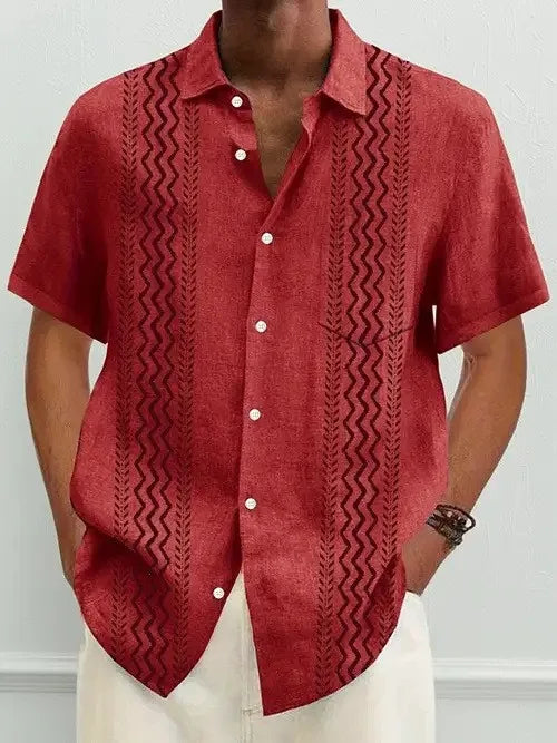 2026 Summer New Hawaiian Floral 3D Digital Printed Polyester Casual Loose Fit Youth Pop Turn-down Collar Men's Shirt