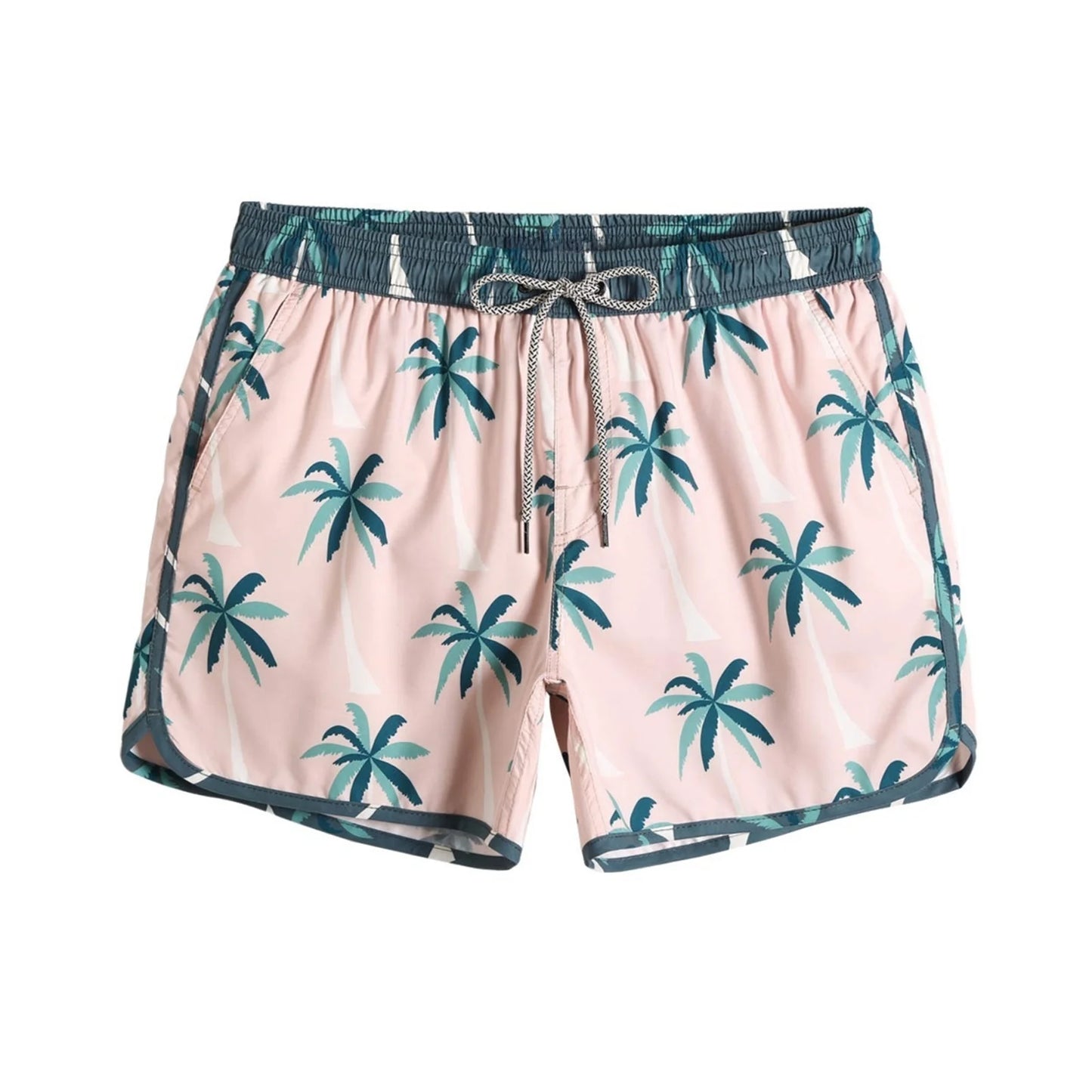 Custom Logo Men's Breathable Swim Shorts Relaxing Mid Waist Hot Shorts Drawstring Closure for Pool Beach Shorts