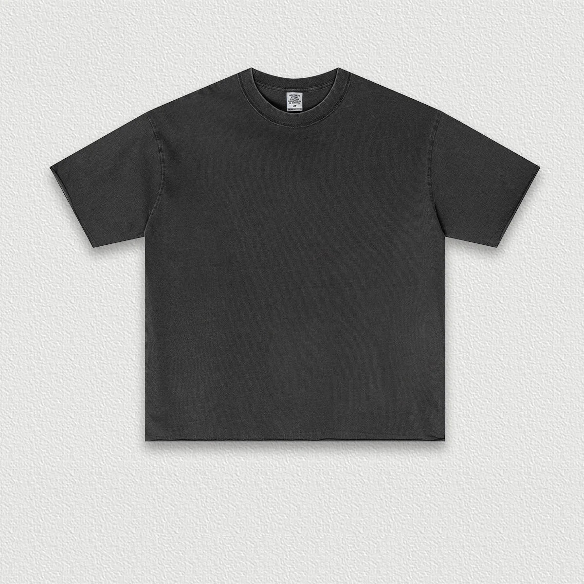275 Grams 100% Cotton American Fashion Brand Heavyweight Reverse Collar WASHED Short-sleeved T-shirt Suit Men's Trendy