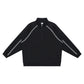 Custom Logo Embroidery Washed Polyester/Cotton Zip-Up Men's Autumn Long Solid Color Oversized Fleece Sweatshirt Pocket