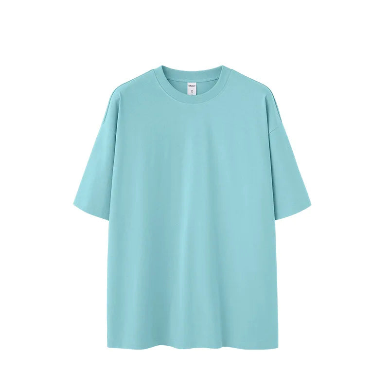 2026 Spring Summer Collection Heavy 260G Fashion Brand T-Shirts Casual Sorona Loose Drop Shoulder Short Sleeves Knitted
