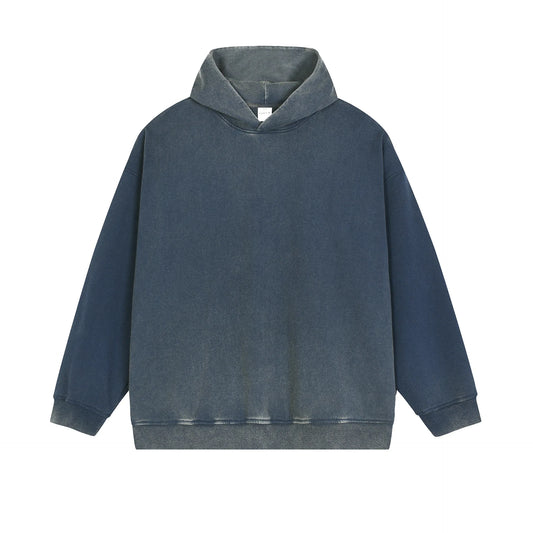 Men's Casual Washed Fleece Waterproof Eco-Friendly Windproof Boxy Fit Solid Color Outdoor Hoodie Polyester/Cotton Hoodie