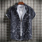 Abstract Art Men's Shirt | Minimalist Brush Stroke Short Sleeve Shirts