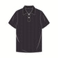 Men's High Quality Business Casual Short-Sleeve Polo Shirt Summer Print Patchwork Embroidery Button Decoration Polo Shirt