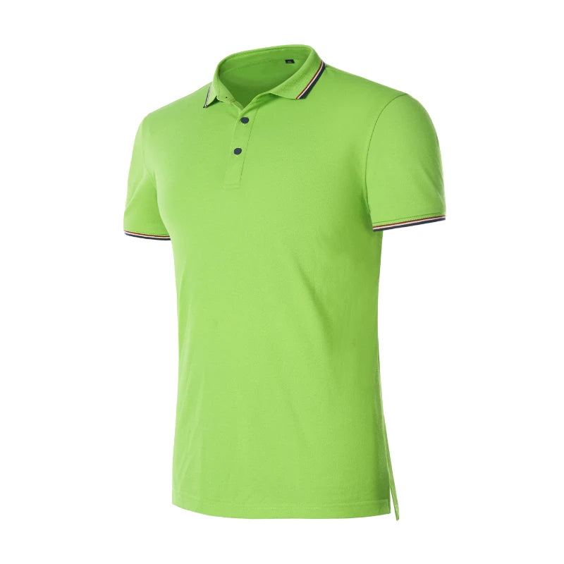 Men'S Polo Shirt Blank Customized Logo Short Sleeve Cotton High Quality Men'S Golf Shirt
