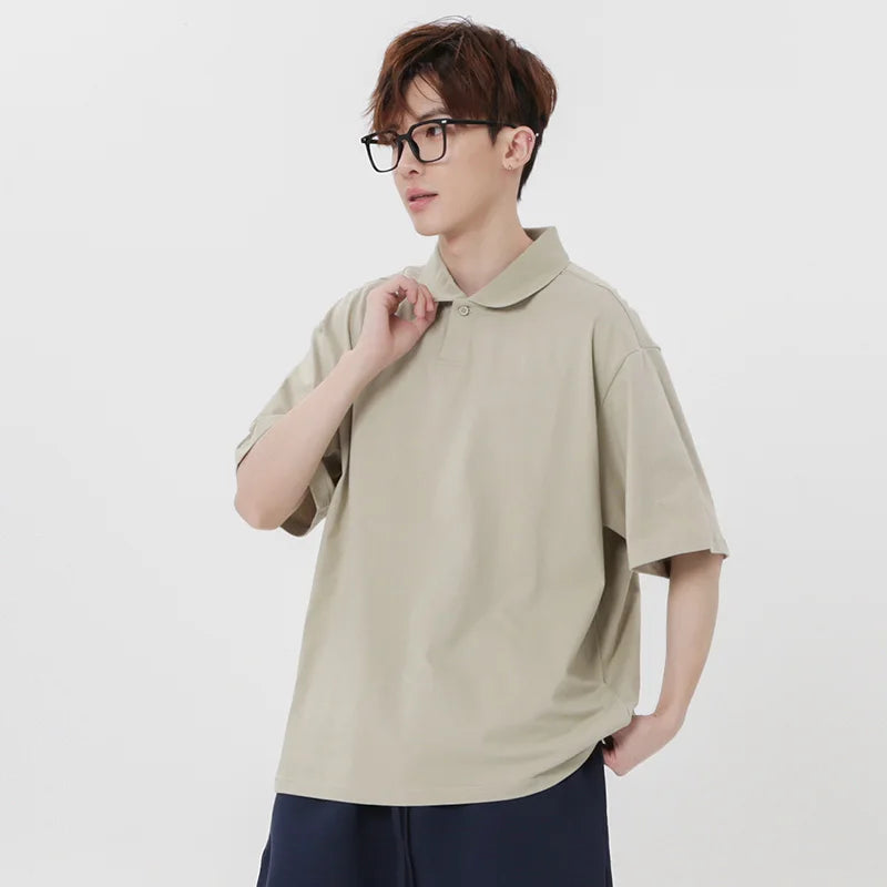 OEM/ODM Heavy Quality 275g 100% Cotton Casual Style Polo Shirt Casual Lapel Short Sleeve POLO Shirt for Men