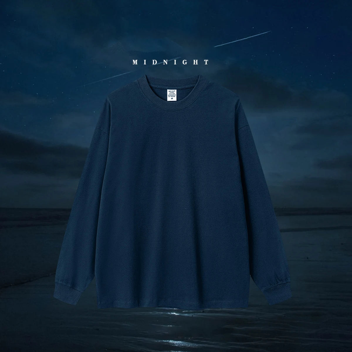 225 Grams 100% Cotton Heavy Weight Loose Fit Sports Basic 5A Antibacterial Functional Long-sleeved T-shirt for Men