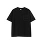 Spring and Summer 150 Grams New Hydrogen T-shirt with Bright Pocket Outdoor Loose Shoulder Solid Short Sleeve T-shirt for Men