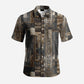 Men's Hawaiian Shirt Print Loose Fit Short Sleeve Casual Button Down Holiday Beach Shirt with Pocket for Summer