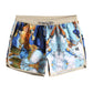 Custom Logo Men's Breathable Swim Shorts Relaxing Mid Waist Hot Shorts Drawstring Closure for Pool Beach Shorts