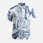 Tribal Pattern Short Sleeve Shirt | Brown Geometric Print Men's Top