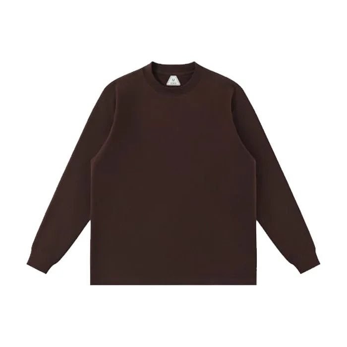 OEM/ODM Custom LOGO High Quality Blank Loose Bottom Casual T-shirt Versatile Streetwear Long Sleeve 260g Over-sized Sweater
