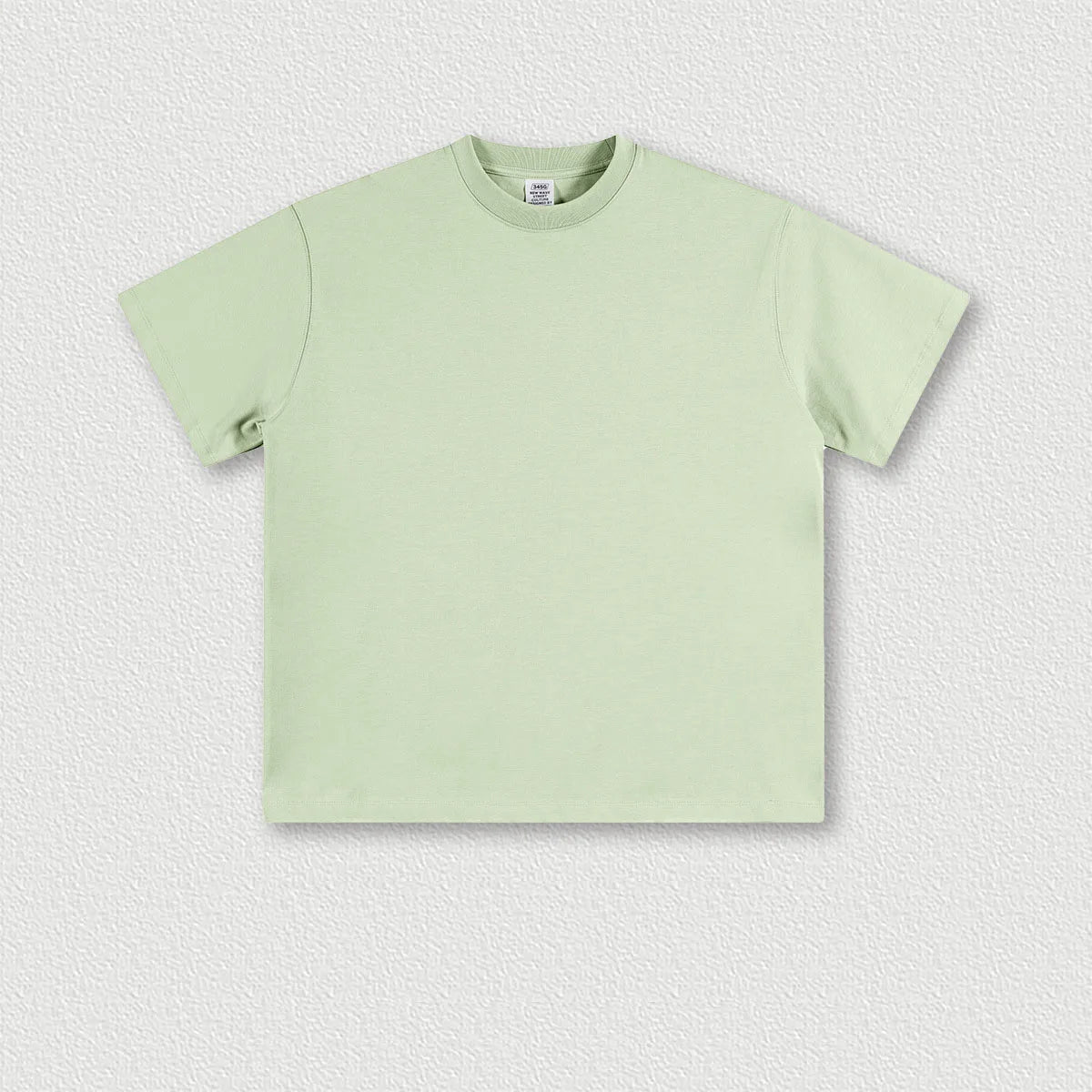 345G 100% Cotton Custom Logo Heavyweight New Trendy Brand Basic Short-sleeved Pure Cotton Loose Casual T-shirt for Men