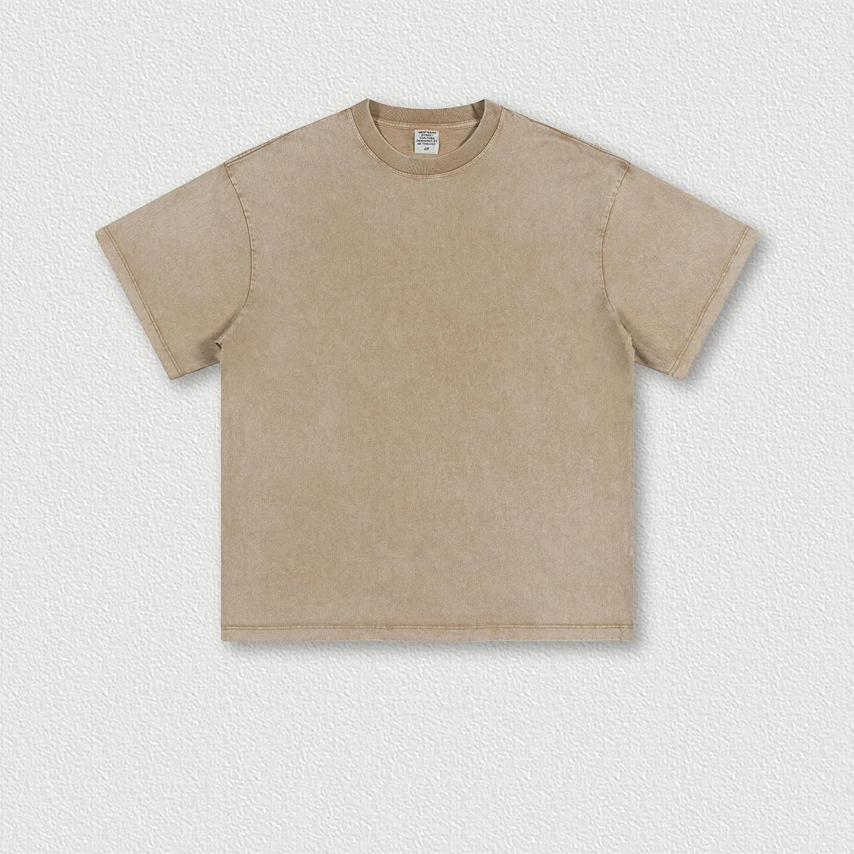 260G Custom Logo Heavyweight 100% Cotton Washing T-shirt Retro Trendy Brand Teenager Loose Blanks T-shirt for Men
