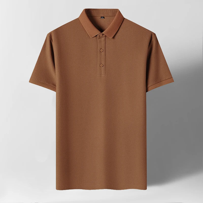 Man Quick Dry Polo Shirts Custom Logo Stiff Collar with Funny Pattern Polyester Cotton Material Quick Delivery Golf Shirts