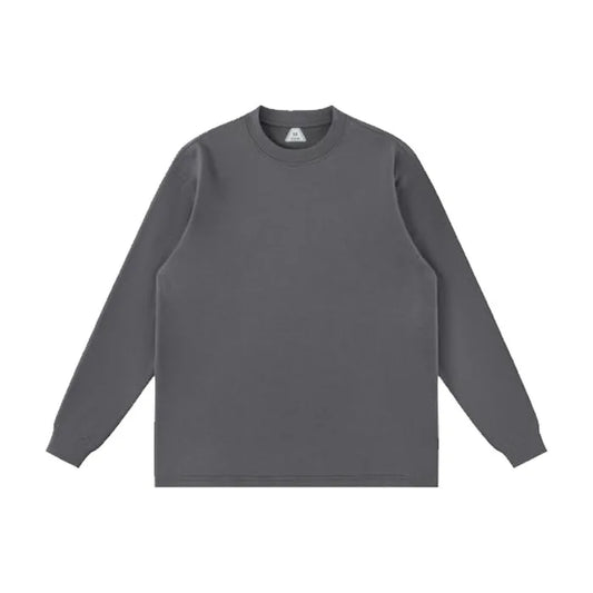 OEM/ODM Custom LOGO High Quality Blank Loose Bottom Casual T-shirt Versatile Streetwear Long Sleeve 260g Over-sized Sweater