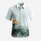Men's Hawaiian Shirt Print Loose Fit Short Sleeve Casual Button Down Holiday Beach Shirt with Pocket for Summer
