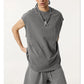 275G 330G 100% Cotton Custom Logo American Fashion Sports Fitness Ripped Crimped T Shirt Five-point Shorts Suit Men