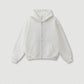 345G Custom Logo Autumn Trendy Loose Solid Color Zipper Hooded Sweatshirt Casual Pants Set Men's Hoodie Sets