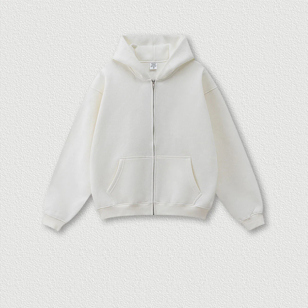 345G Custom Logo Autumn Trendy Loose Solid Color Zipper Hooded Sweatshirt Casual Pants Set Men's Hoodie Sets
