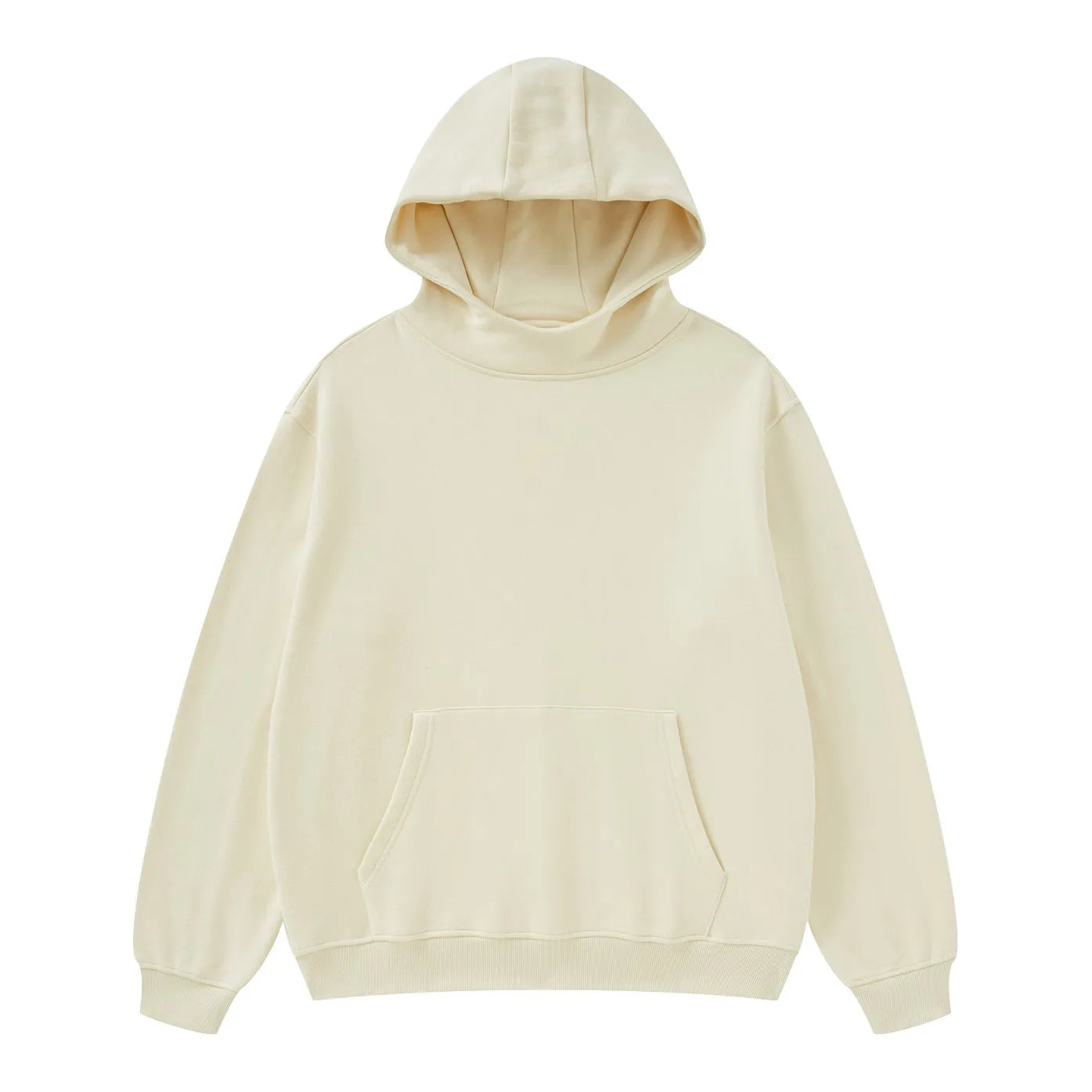 Custom Logo Embroidery Washed Vintage OEM/ODM Men's Autumn/Winter Long Solid Color Oversized Fleece Hooded Sweatshirt With Pocket