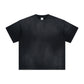Men' Summer New Stitching Short Sleeve 260g Washed to Make Daily White Shirt Men's American Retro Pure Cotton Short Tshirt
