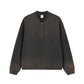 Autumn New Heavy 450G Fleece Solid Oversized Retro Washed Zipper up Hoodie Jacket Crewneck Hoodie Jacket Without Hood