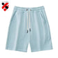 Wholesale Men's French Terry Solid Color Drawstring Breathable Custom Street Wear Side Pocket Mid Waist Print Shorts