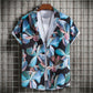 Abstract Art Men's Shirt | Minimalist Brush Stroke Short Sleeve Shirts