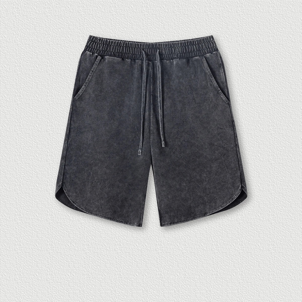 358G 100% Cotton Custom Logo Men's Clothing Hair Polishing Process Washing Old Teenage Couple Fitness Sports Men Casual Shorts