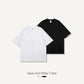 2026 Summer New Product American West Coast Brand Black and White Solid Color T-shirts 220g Combed Cotton Short Sleeves tshirt