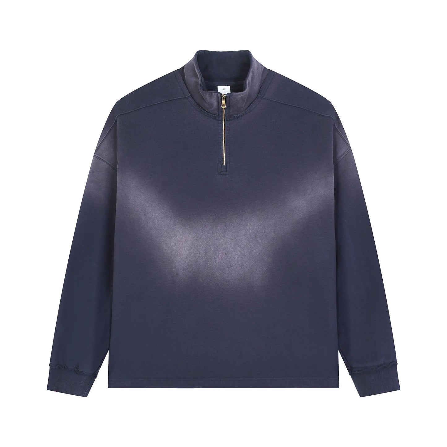 Men's Stand Quarter-Zip Fleece Waterproof Eco-Friendly Windproof Boxy Fit Solid Color Outdoor Hoodie Polyester/Cotton Blend