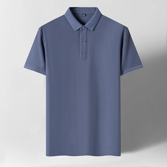 Man Quick Dry Polo Shirts Custom Logo Stiff Collar with Funny Pattern Polyester Cotton Material Quick Delivery Golf Shirts