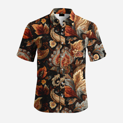 Polynesian Hawaian Custom Printed Breathable Anti-Shrink Knitted Summer Big Size Men's Casual Beach Short Sleeve Hawaian Shirts