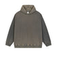 Men's Casual Washed Fleece Waterproof Eco-Friendly Windproof Boxy Fit Solid Color Outdoor Hoodie Polyester/Cotton Hoodie