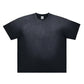 American Retro Neckline Worn Short Sleeve 250G Cotton Wash Water Old Round Neck T-shirt Men's Loose Joker T-shirt