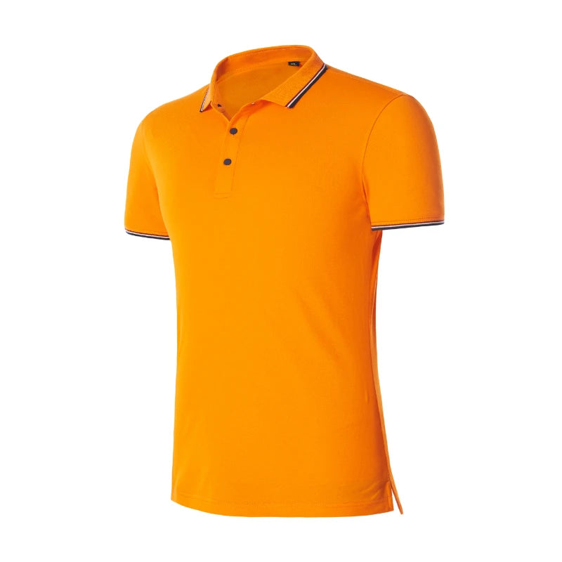 Men'S Polo Shirt Blank Customized Logo Short Sleeve Cotton High Quality Men'S Golf Shirt