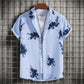 Abstract Art Men's Shirt | Minimalist Brush Stroke Short Sleeve Shirts