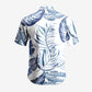 Polynesian Hawaian Custom Printed Breathable Anti-Shrink Knitted Summer Big Size Men's Casual Beach Short Sleeve Hawaian Shirts