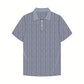 Men's High Quality Business Casual Short-Sleeve Polo Shirt Summer Print Patchwork Embroidery Button Decoration Polo Shirt