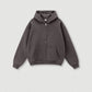 345G Custom Logo Autumn Trendy Loose Solid Color Zipper Hooded Sweatshirt Casual Pants Set Men's Hoodie Sets