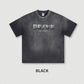 230G Heavyweight 100% Cotton Fashion Brand Tie-dye Washed Tshirt Street Style Letter Short-sleeved T-shirt