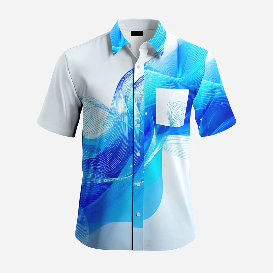 High Quality Customized Floral Pattern Sublimation Polyester Hawaiian Top Personalized Button Short Sleeves Men's Hawaii Shirts